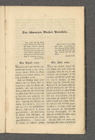 Des schwarzen Buches Parallele.