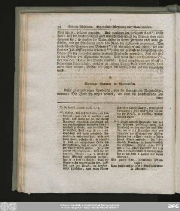 2. Eigentliche Meynung der Materialisten.