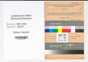Entnazifizierung Gertrud Girkes, geb. 15.05.1901 ()