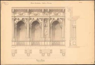 Palazzo Pesaro, Venedig (Für Veröffentlichung Palastarchitektur Italiens): Teilansicht 2.OG
