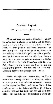 Zweites Kapitel- Allgemeiner Rückblick.
