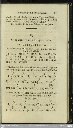 V. Verhältnisse und Proportionen