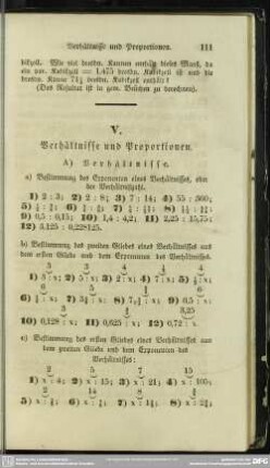 V. Verhältnisse und Proportionen