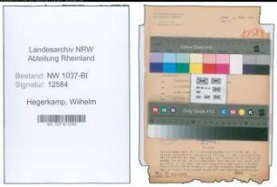 Entnazifizierung Wilhelm Hegerkamp , geb. 27.09.1891 (Polizeibeamter)
