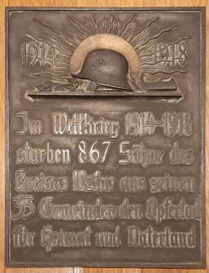 Gedenktafel 1. Weltkrieg