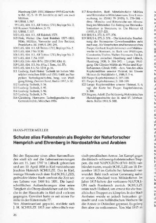 Schulze alias Falkenstein als Begleiter der Naturforscher Hemprich und Ehrenberg in Nordostafrika und Arabien