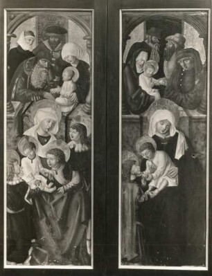 Zwei Flügel eines Sippenaltars