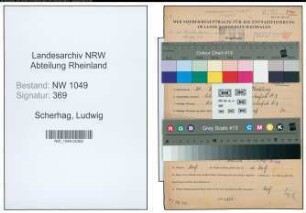 Entnazifizierung Ludwig Scherhag , geb. 20.03.1900 (Arbeiter)