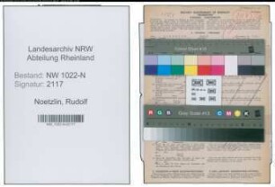 Entnazifizierung Rudolf Noetzlin , geb. 21.10.1886 (Kaufmann)