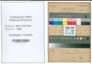 Entnazifizierung Friedrich Hautkappe , geb. 05.07.1893 (Meister)