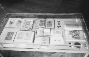 Konstanz: Ausstellung des Instituts für Reformations- und Kirchengeschichte der böhmischen Länder, Vitrinen mit Schriften