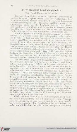 19: Ueber Tageslicht-Entwicklungspapiere