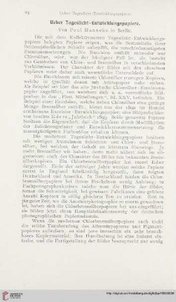 19: Ueber Tageslicht-Entwicklungspapiere