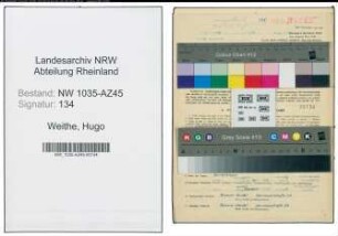 Entnazifizierung Hugo Weithe , geb. 02.11.1890 (Kaufmaennischer Angestellter)