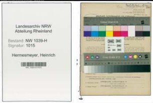 Entnazifizierung Heinrich Hermesmeyer , geb. 18.09.1910 (Bahnbeamter)