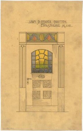Billing, Hermann; Bretten, Heilbronnerstr. 3; Haus Dr. Gerber - Haustür (Ansicht)