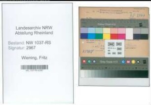 Entnazifizierung Fritz Wiening , geb. 22.07.1903 (Lehrer)