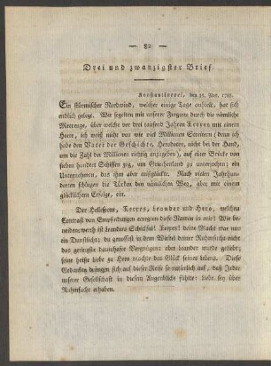 Drei und zwanzigster Brief.