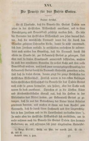 257-283 Die Beweise für das Dasein Gottes : dritter Artikel