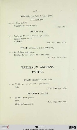 Tableaux anciens – Pastel (Nr. 17-82)