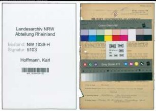 Entnazifizierung Karl Hoffmann , geb. 05.08.1902 (Ingenieur)
