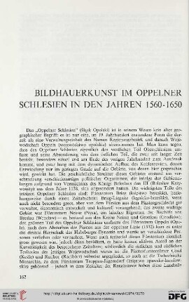 Bildhauerkunst im Oppelner Schlesien in den Jahren 1560 -1650