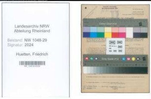 Entnazifizierung Friedrich Huetten , geb. 05.10.1893 (Beamter)