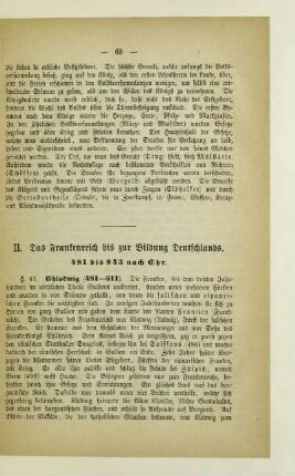 II. Das Frankenreich bis zur Bildung Deutschlands. 481 bis 843 nach Chr.