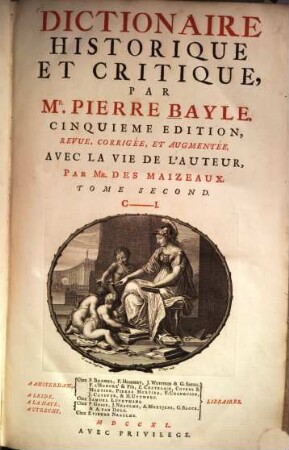 Dictionaire historique et critique, 2. C - I