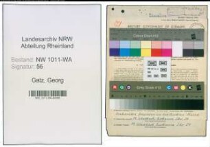 Entnazifizierung Georg Gatz , geb. 25.04.1887 (Lehrer)