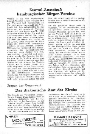 Zentral-Ausschuß hamburgischer Bürger-Vereine
