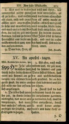 XV. An apostel-tagen