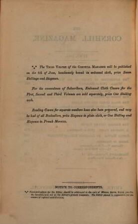 The Cornhill magazine. 3,2. 1861