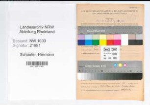 Entnazifizierung Hermann Schaefer, geb. 24.08.1901 (Bergmann)