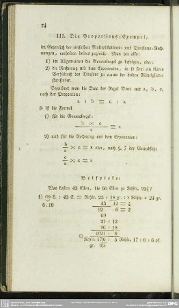 Die Proportions-Exempel