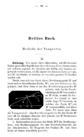 Methode der Tangenten. Tangenten am Kreise. Von den geometrischen Örtern. Von den Spiralen.