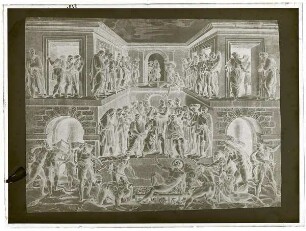 Kupferstich "Das Martyrium des Hl. Laurentius"