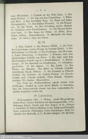 IV. Lehrmittel