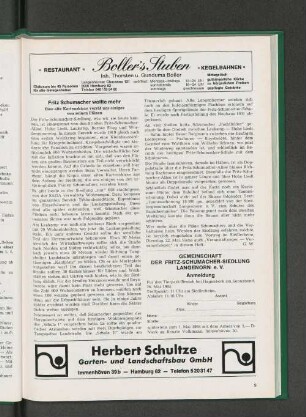 Fritz Schumacher wollte mehr