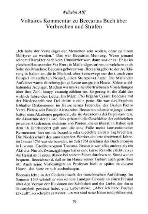 79-97, Voltaires Kommentar zu Beccarias Buch über Verbrechen und Strafe