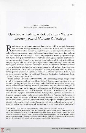 71: Opactwo w Lądzie, widok od strony Warty - nieznany pejzaż Marcina Zaleskiego