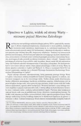 71: Opactwo w Lądzie, widok od strony Warty - nieznany pejzaż Marcina Zaleskiego