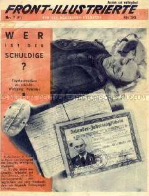 Illustrierte sowjetische Kriegszeitung für Soldaten der Wehrmacht und Kriegsgefangene mit Zitaten aus einem Tagebuch eines gefallenen Offiziers