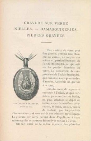 Gravure sur verre nielles. - Damasquineries. Pierres Gravées