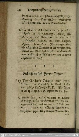 Schriften des Herrn Orton
