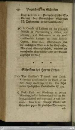 Schriften des Herrn Orton