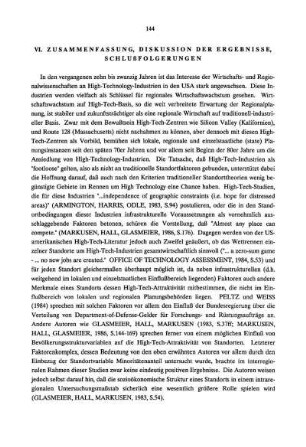 VI. Zusammenfassung, Diskussion der Ergebnisse, Schlußfolgerungen
