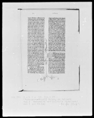 Eines der zwölf erhaltenen Pergamentexemplare der 42-zeiligen Bibel Gutenbergs — Band 1 der Gutenberg-Bibel — Initiale D(Esiderii mei), Folio 4recto