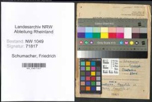 Entnazifizierung Friedrich Schumacher , geb. 11.03.1895 (Baeckermeister)