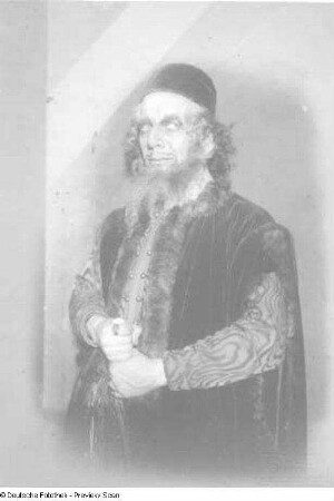 Erich Ponto als Shylock in "Der Kaufmann von Venedig" von William Shakespeare. Staatsschauspiel Dresden, Neueinstudierung 21.02.1924
